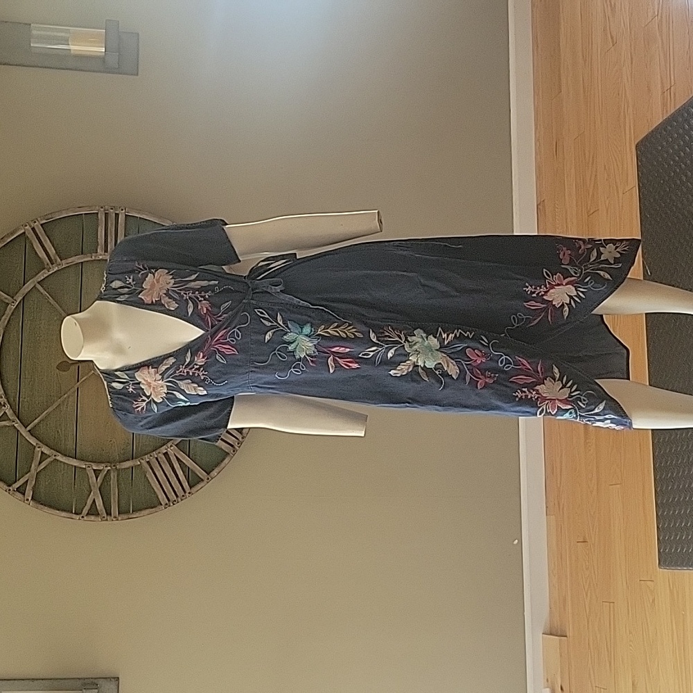 Johnny Was Embroidered Nico Wrap Dress